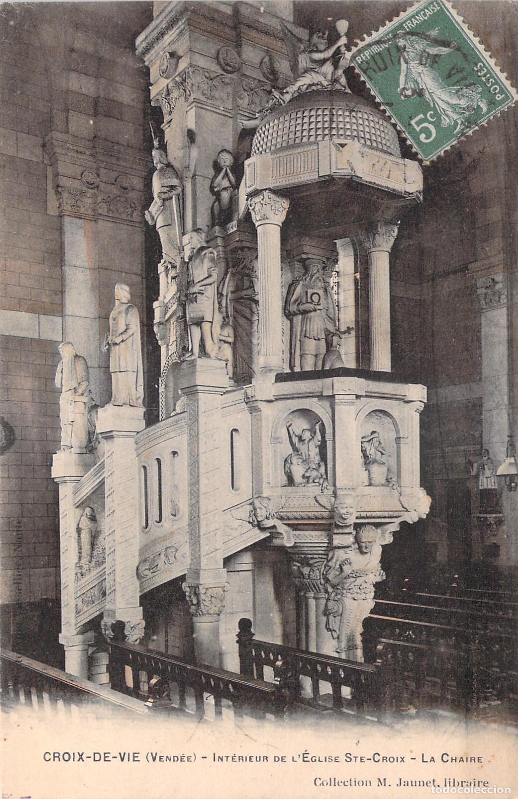 Postales: Postal interior de la Iglesia de Santa Cruz en Croix-de-Vie