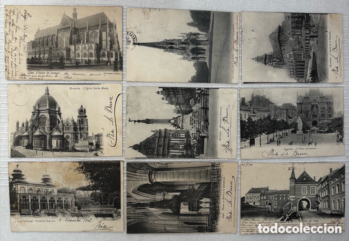 Postales: Lote Num4 de 9 POSTALES Europeas C.1900