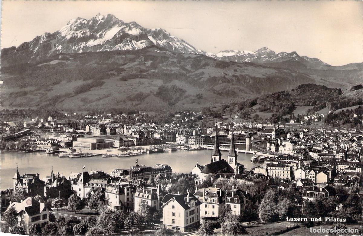 Postcards: Postal de Lucerna y el Monte Pilatus en Suiza