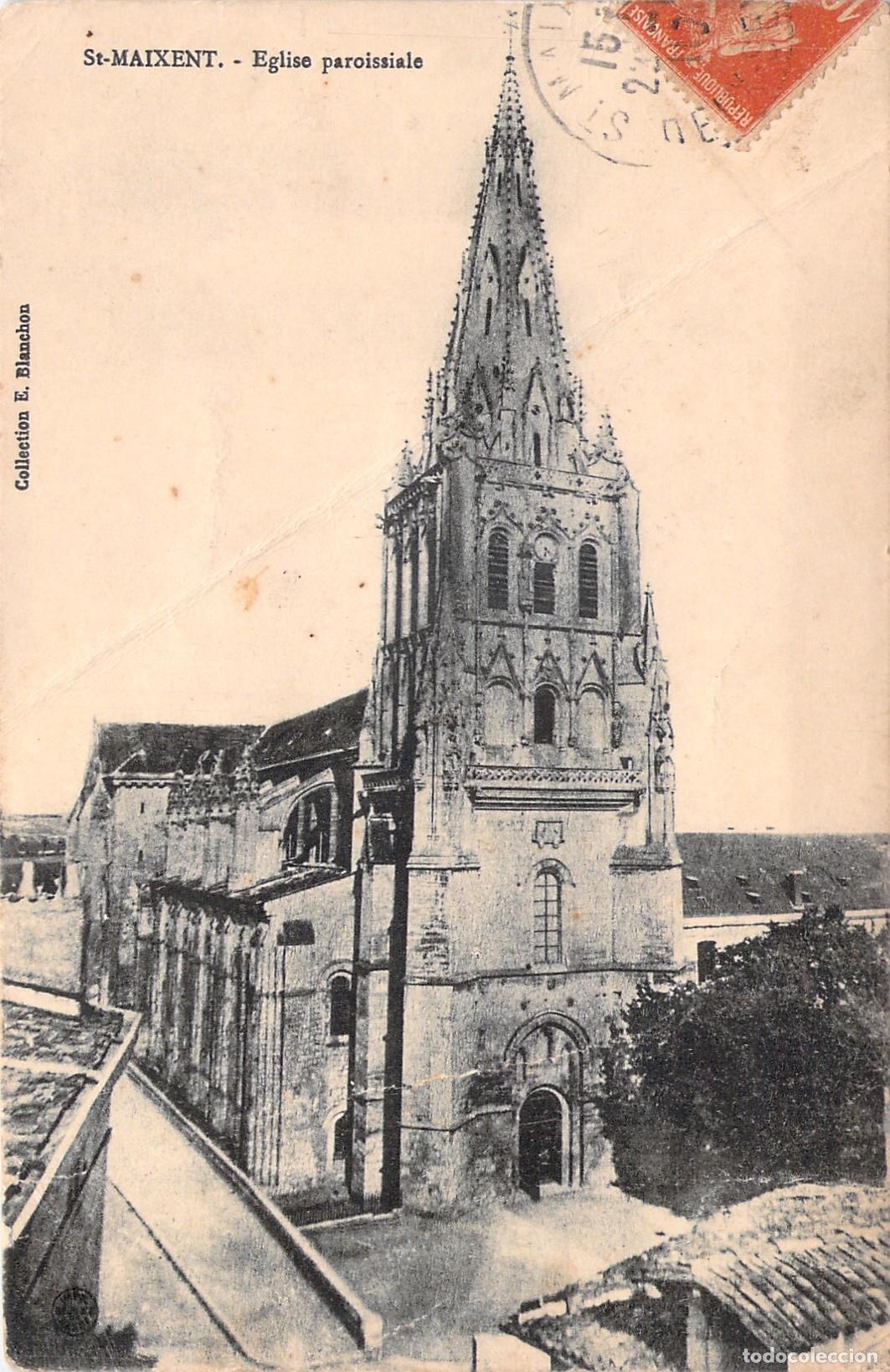 Postales: Postal de la Iglesia Parroquial de Saint-Maixent Francia