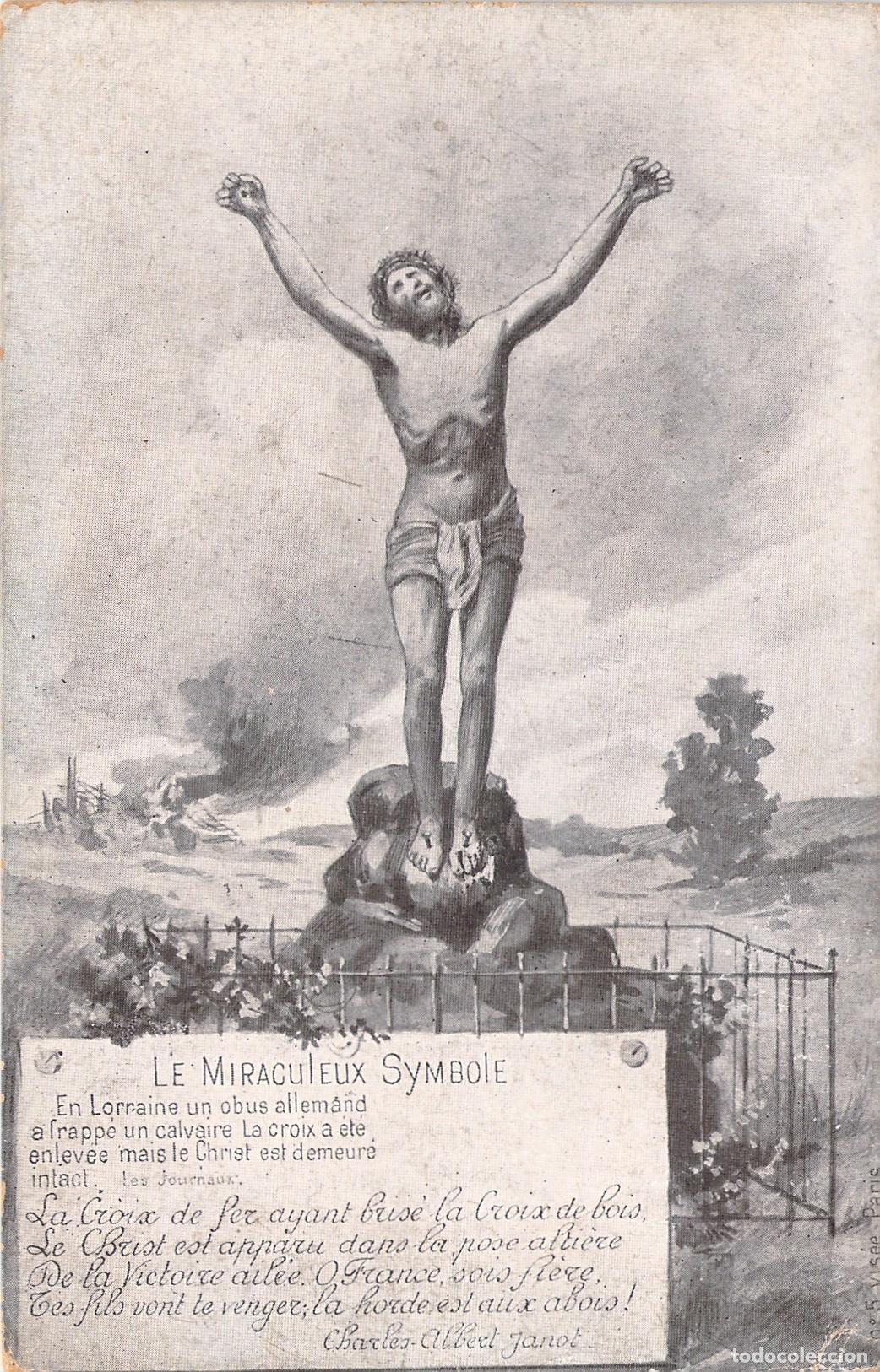 Postcards: Postal de propaganda de la Primera Guerra Mundial con Cristo en Lorena