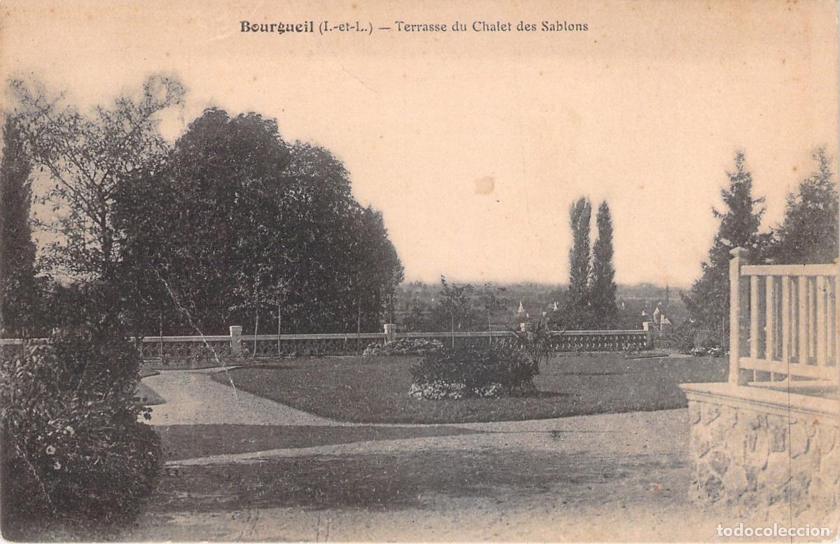 Postais: Postal de la Terraza del Chalet des Sablons en Bourgueil