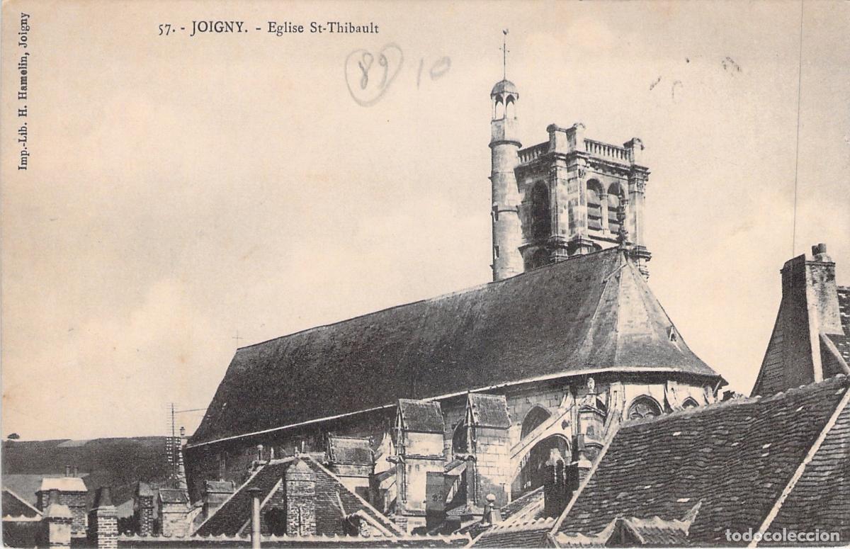 Postais: Postal de la Iglesia de San Thibault en Joigny, Francia