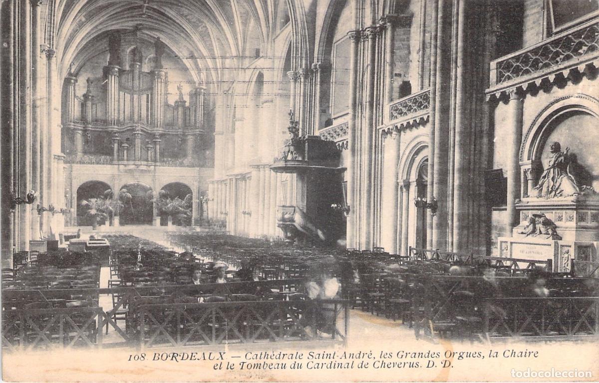 Postais: Postal de la Catedral de Saint-Andr&eacute; en Burdeos, Francia