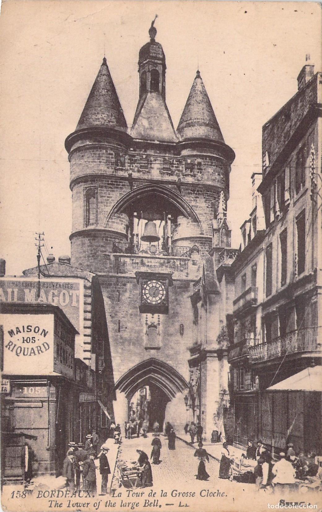 Cartoline: Postal de Grosse Cloche en la ciudad de Bordeaux Francia