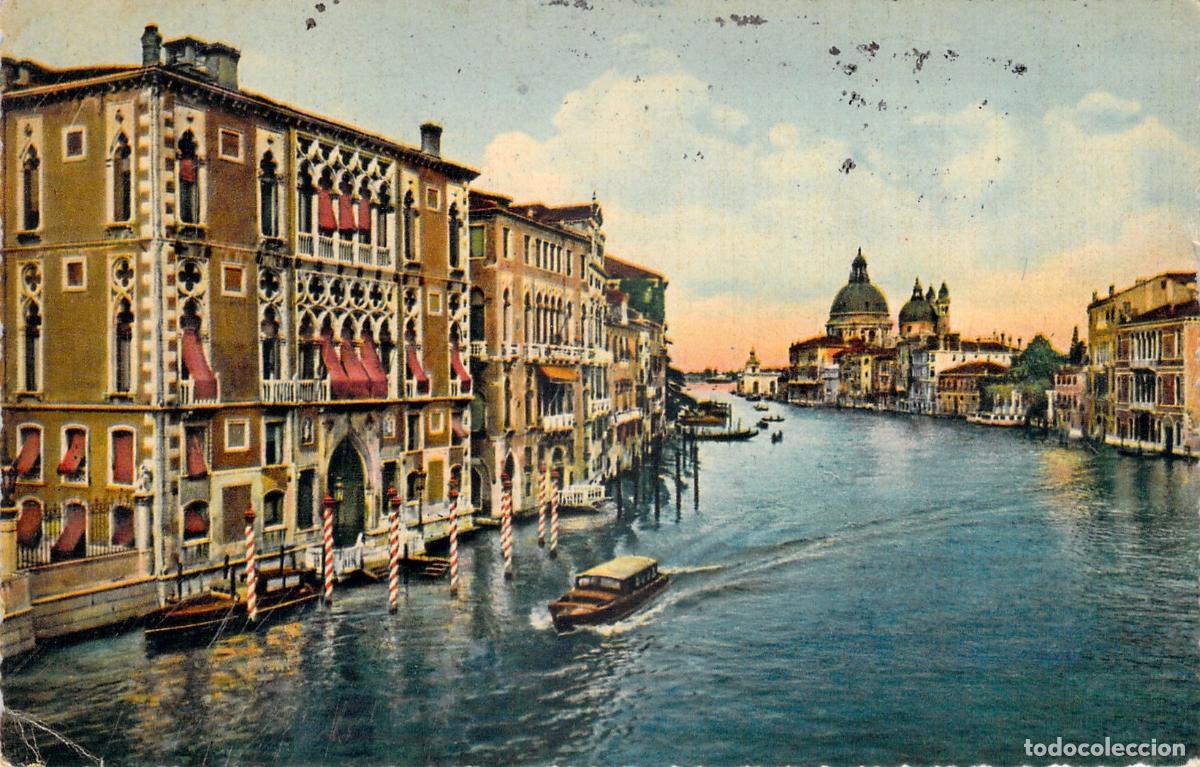 Postkarten: Postal de Venecia: Gran Canal y Palazzo Franchetti