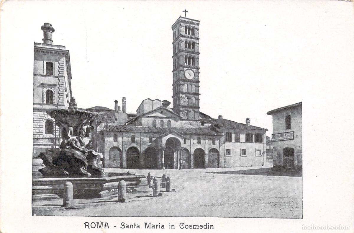 Postales: Postal de Roma Santa Maria in Cosmedin vista hist&oacute;rica
