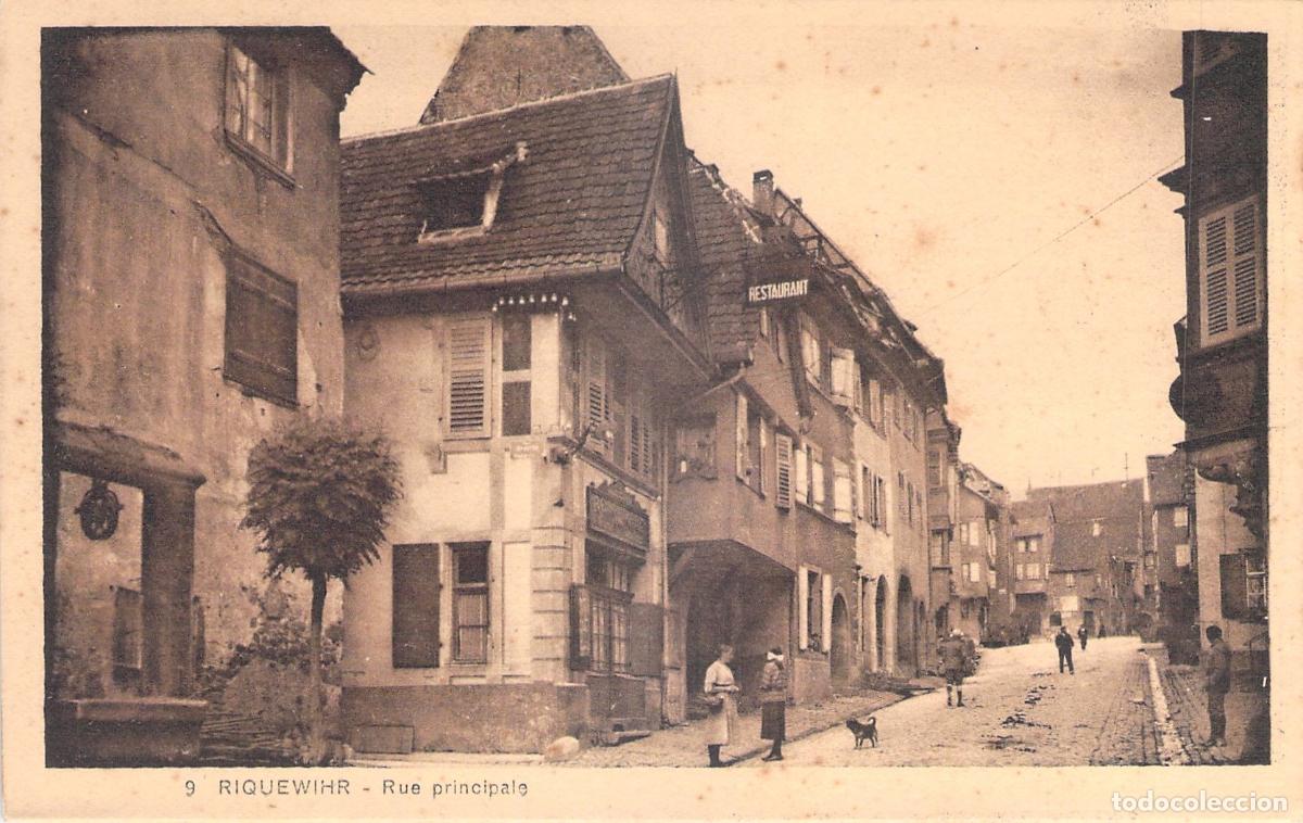 Postkarten: Postal de la calle principal de Riquewihr, Alsacia, Francia