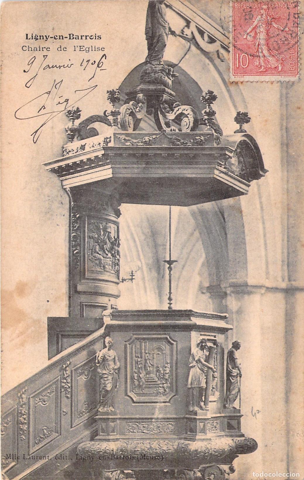 Postais: Postal de Ligny-en-Barrois, P&uacute;lpito de la Iglesia