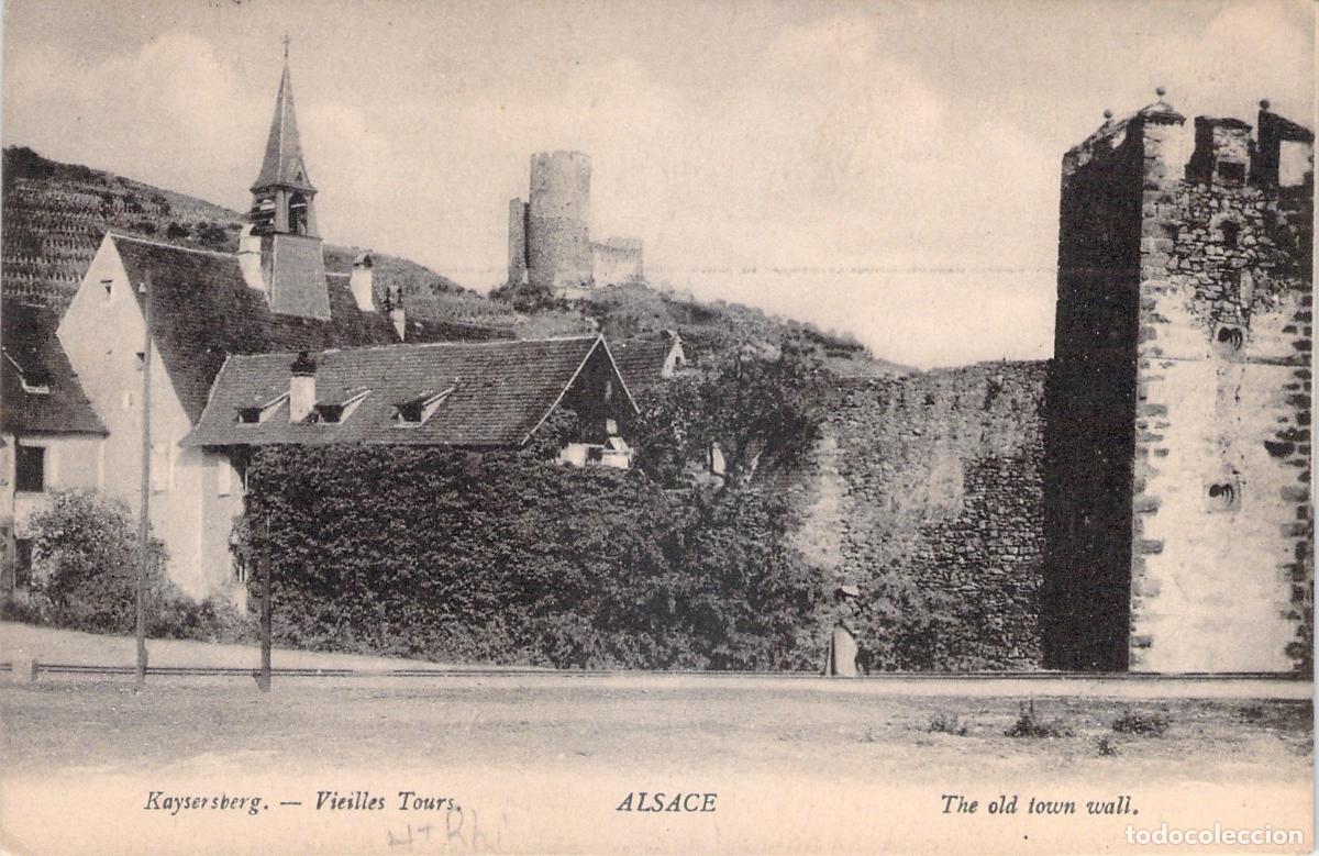 Postais: Postal de la antigua muralla de la ciudad en Kaysersberg, Alsacia