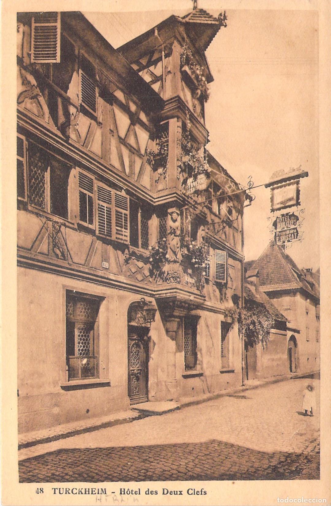 Postales: Postal de Turckheim, Francia: H&ocirc;tel des Deux Clefs