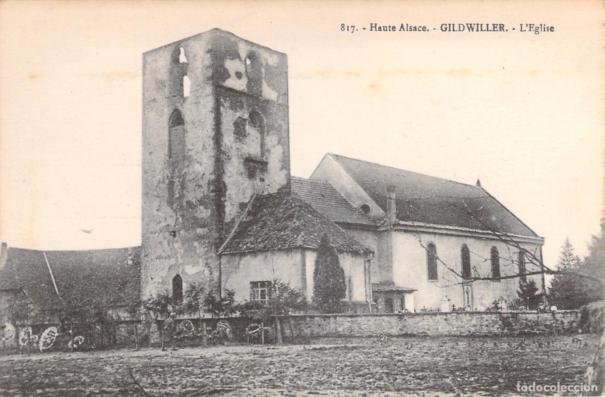 Postais: Postal de la Iglesia de Gildwiller en la regi&oacute;n de Alta Alsacia