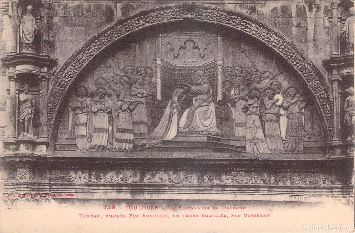 Postales: Postal de Toulouse, Portal de la Dalbade, Escultura religiosa francesa