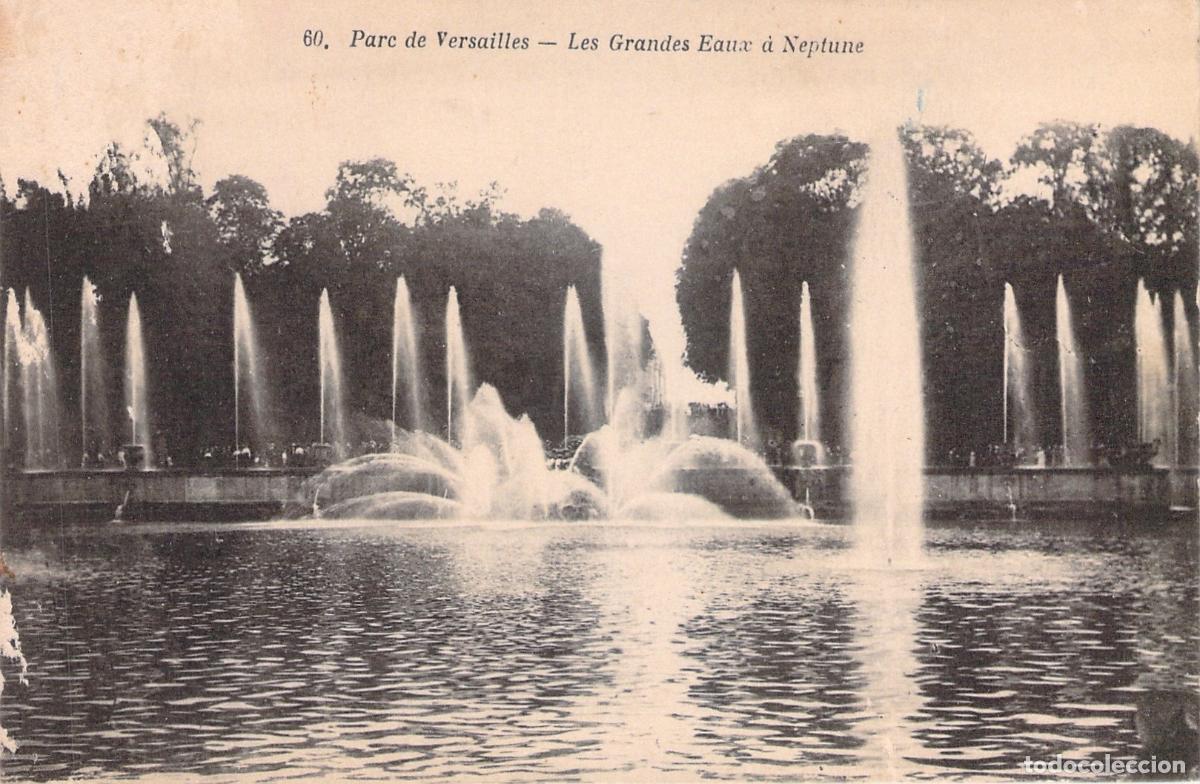 Postales: Postal de Versailles Parque con Fuentes de Neptuno