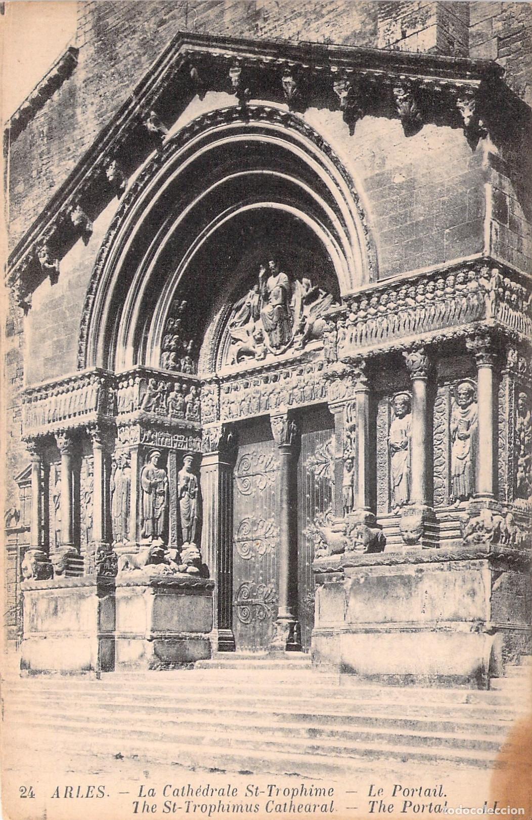 Postales: Postal de la Catedral de San Tr&oacute;fimo en Arles Francia