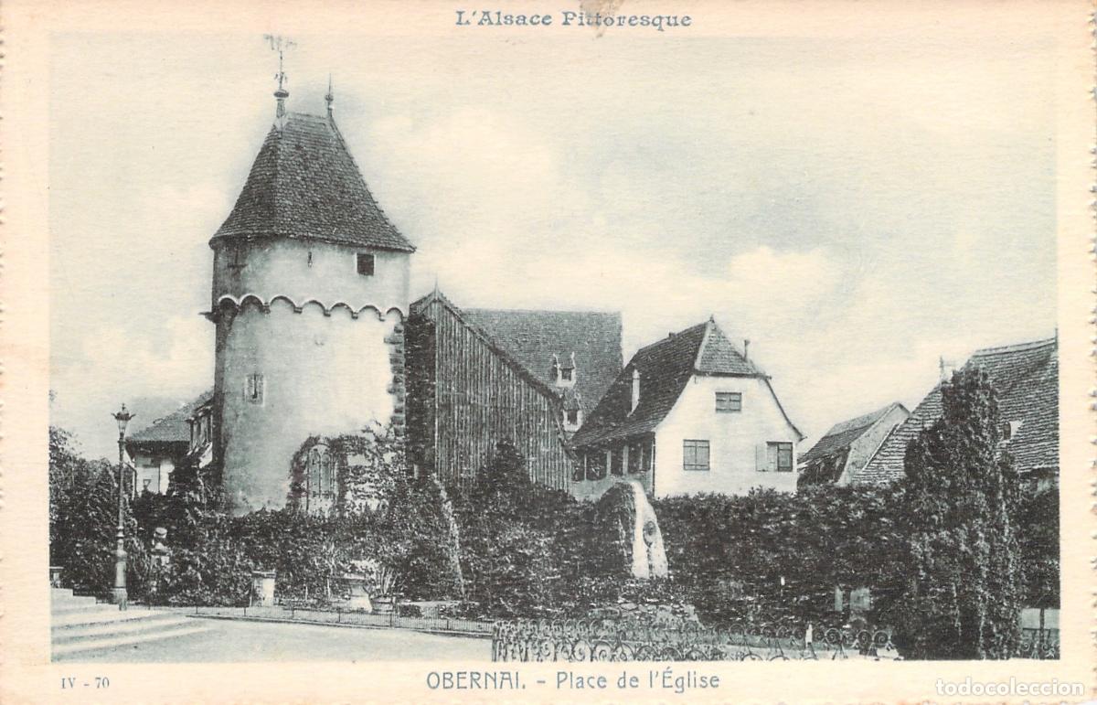 Cartes Postales: Postal de Obernai, Alsacia, Plaza de la Iglesia