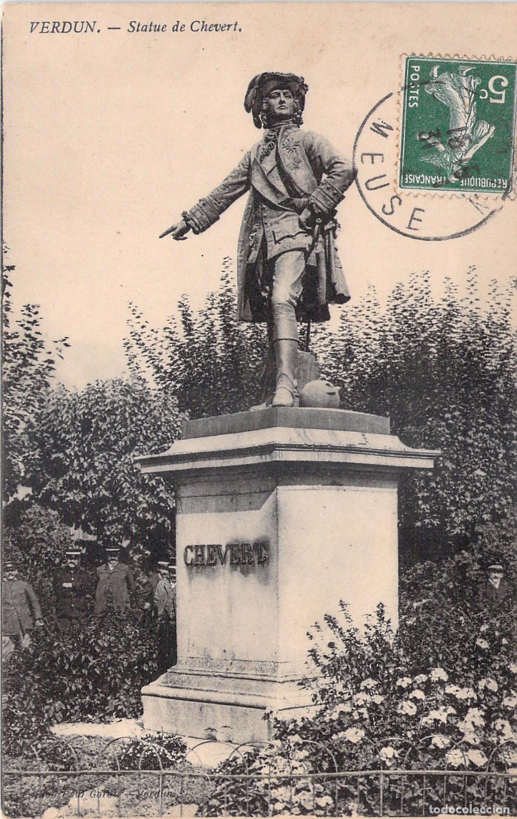 Cartes Postales: Postal de Verdun Francia Estatua de Chevert