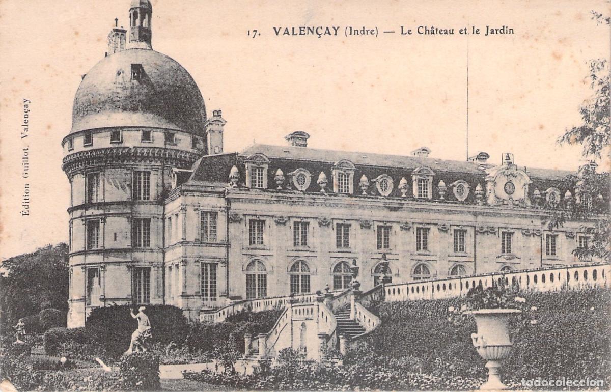 Cartes Postales: Postal del Castillo de Valen&ccedil;ay y sus Jardines en Francia