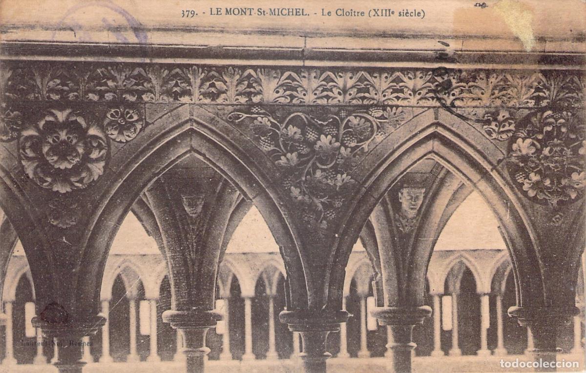 Cartes Postales: Postal del Claustro del Mont-Saint-Michel Francia