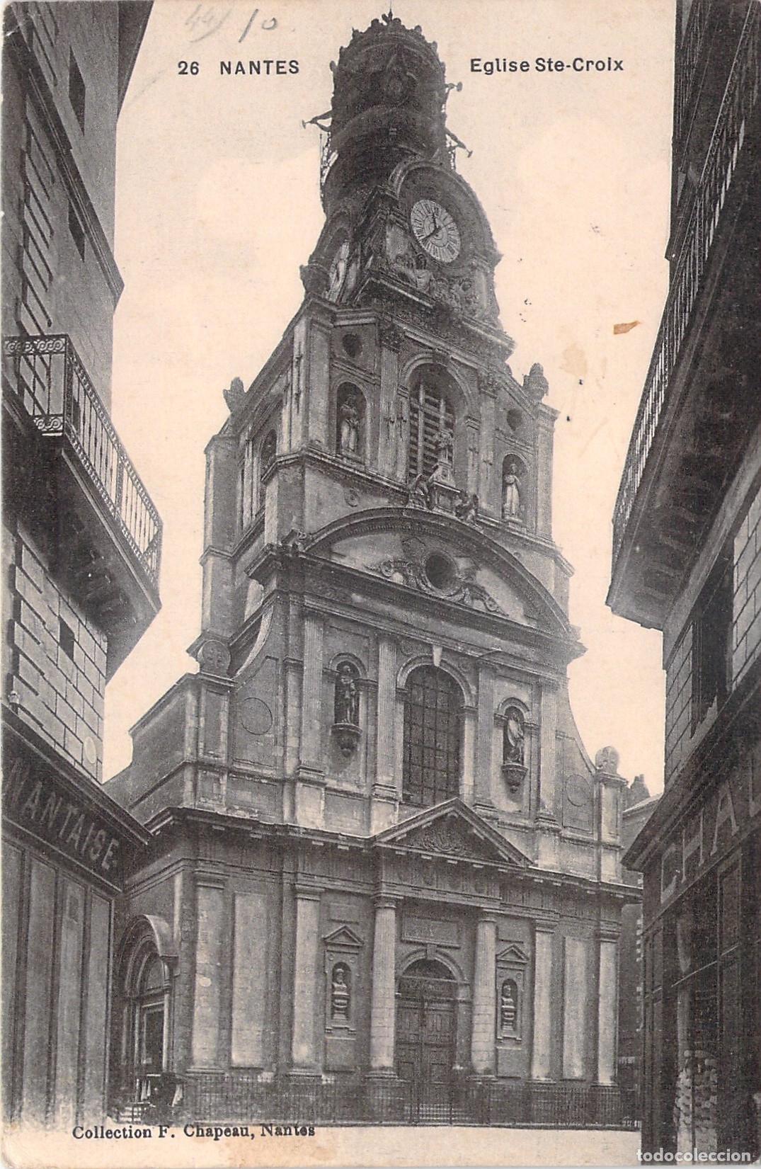 Cartoline: Postal de la Iglesia de Santa Cruz en Nantes Francia