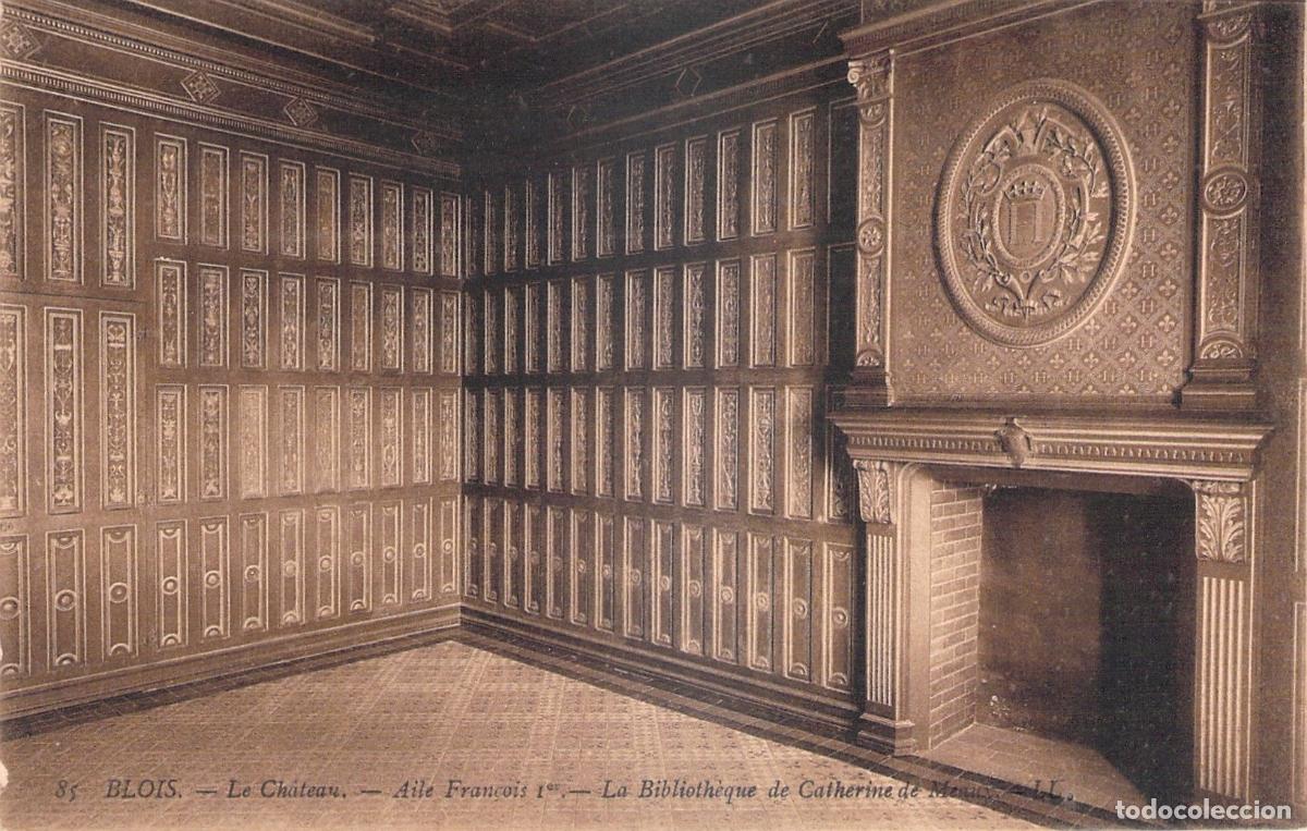 Cartoline: Postal del Castillo de Blois Biblioteca de Catalina de M&eacute;dici