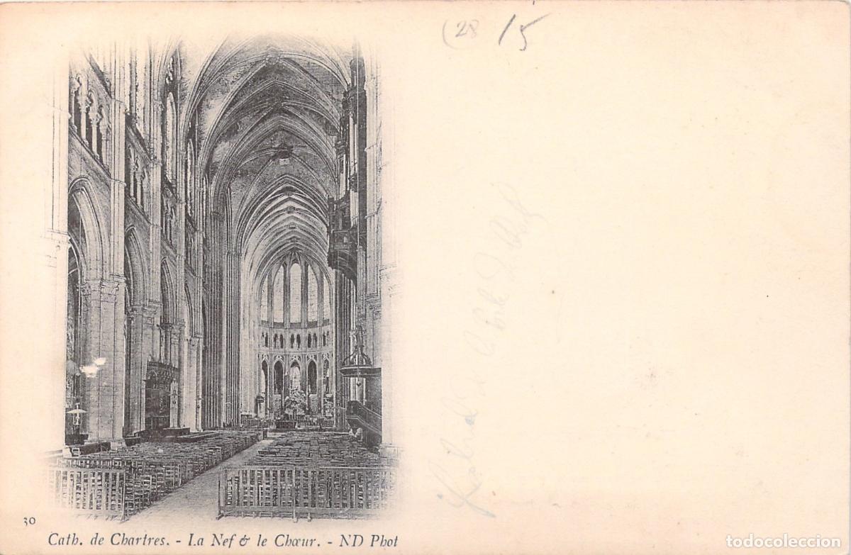 Cartoline: Postal de la Catedral de Chartres Interior