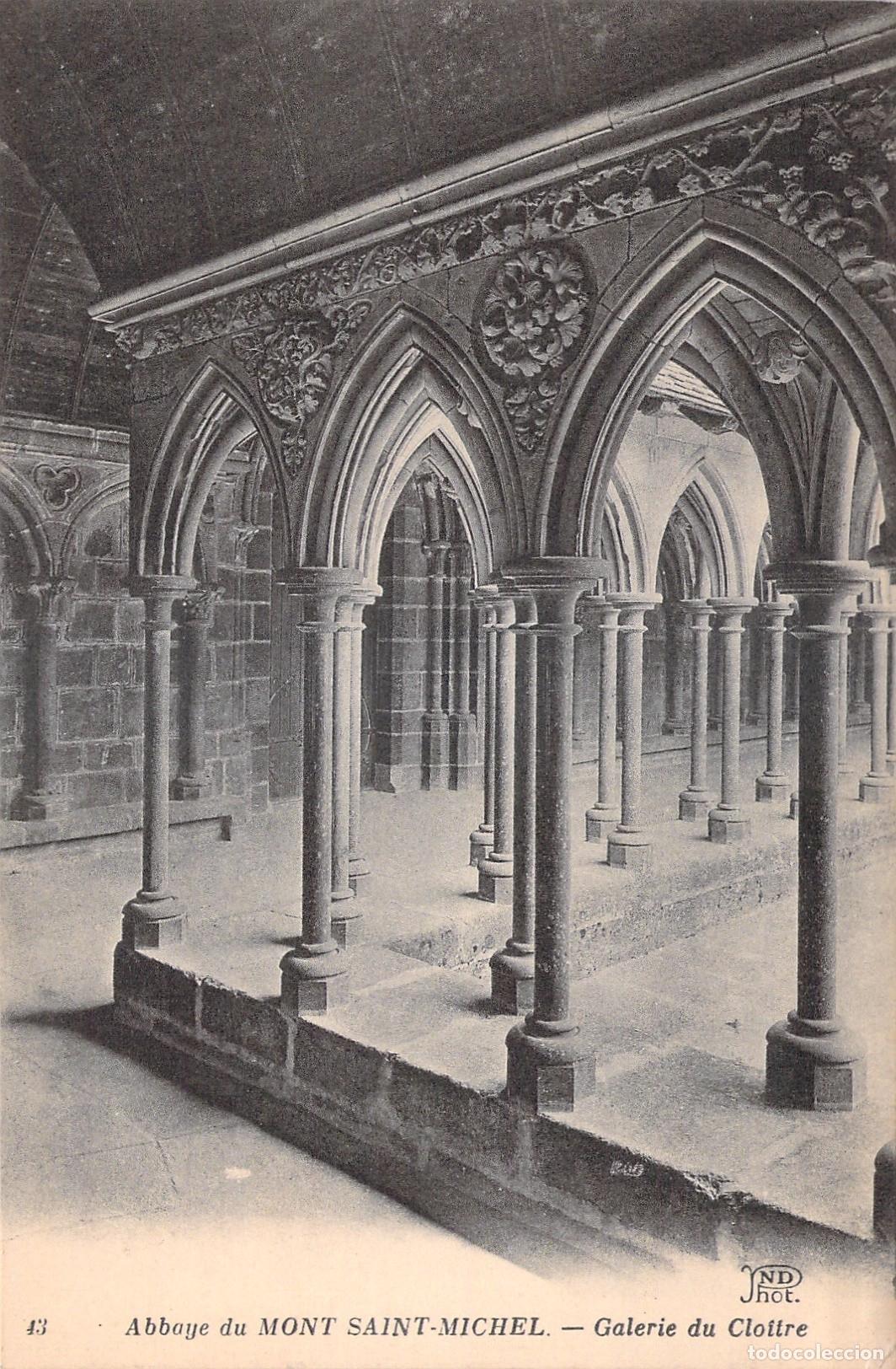 Cartoline: Postal de la Galer&iacute;a del Claustro en la Abad&iacute;a del Mont-Saint-Michel