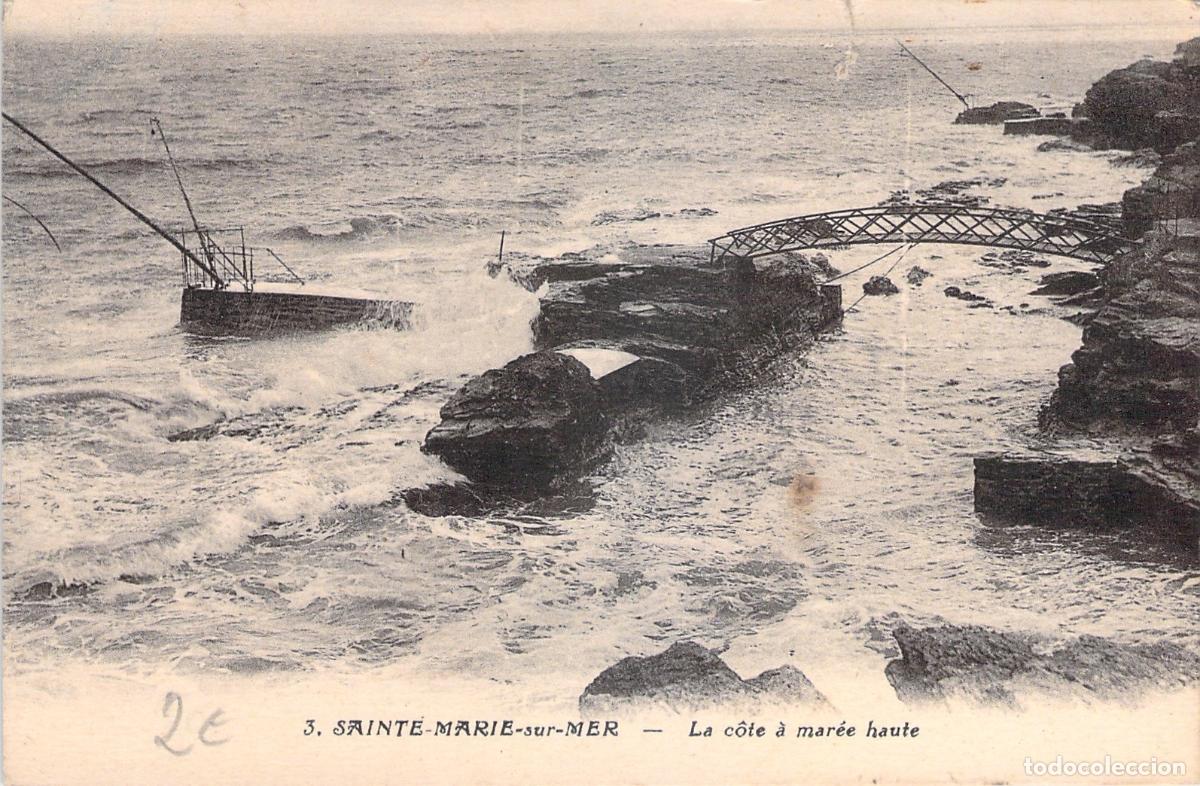 Postales: Postal de la costa en Sainte-Marie-sur-Mer con puente