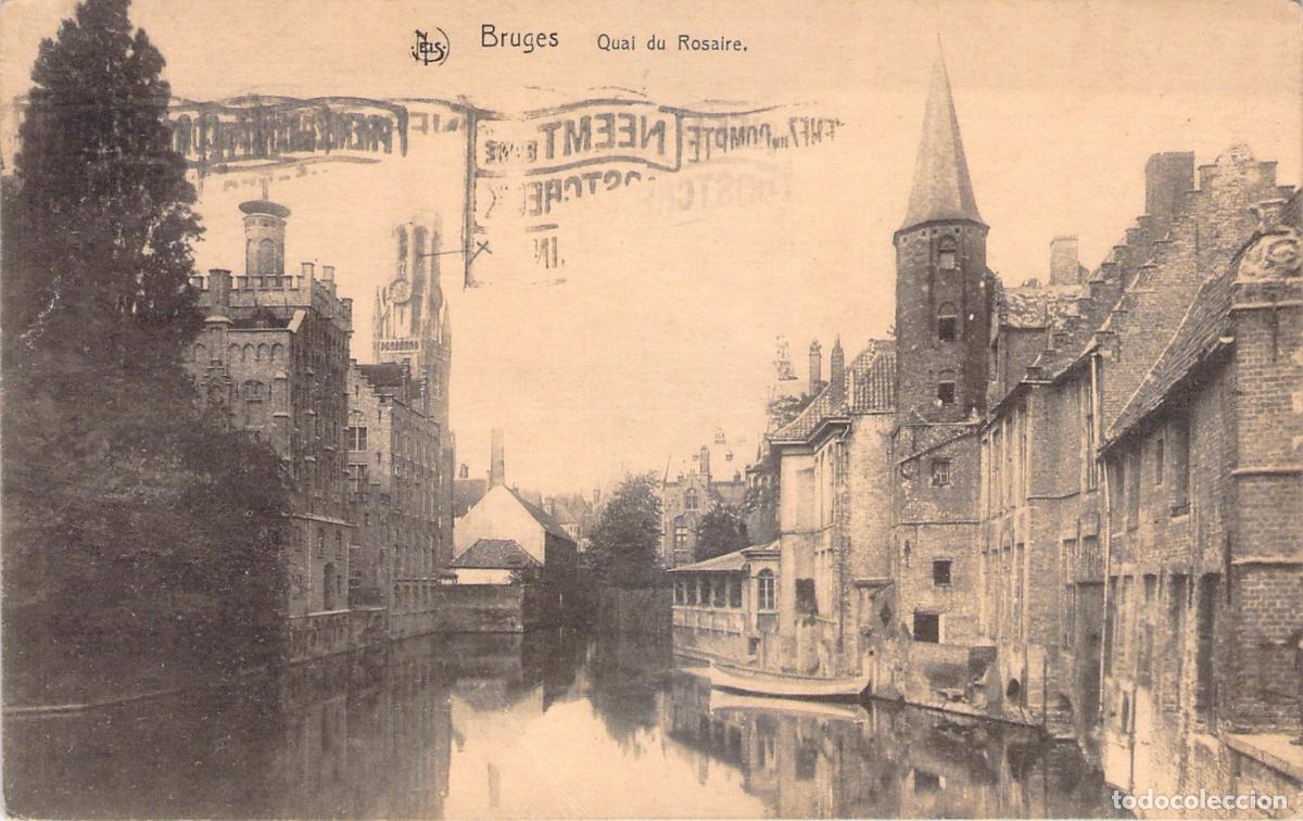 Postales: Postal de Quai du Rosaire en Brujas, B&eacute;lgica