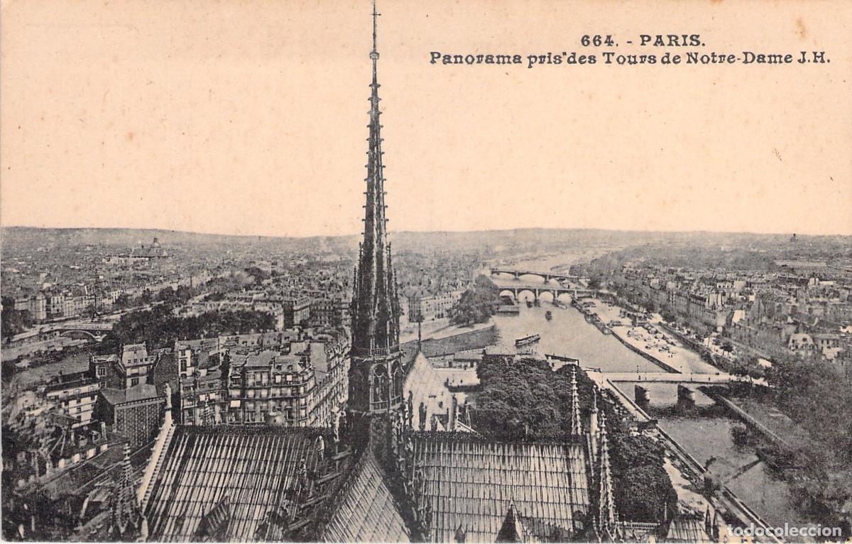 Postales: Postal de Paris: Vista panor&aacute;mica desde las torres de Notre-Dame