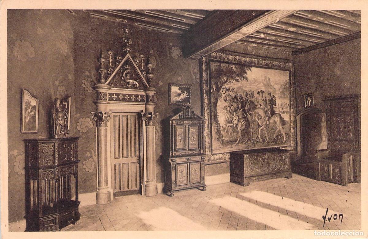 Postales: Postal del Sal&oacute;n de Honor del Castillo de Blois, Francia