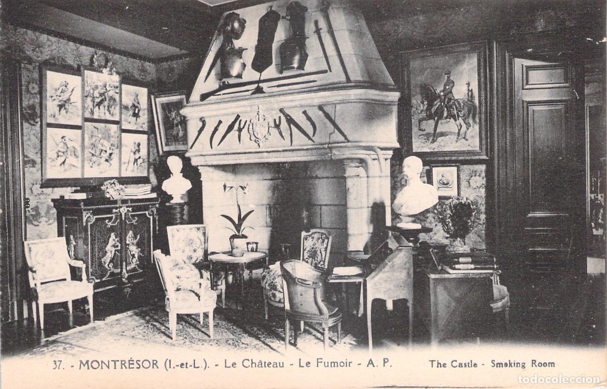Postales: Postal del interior del Castillo de Montr&eacute;sor, Sal&oacute;n de Fumar