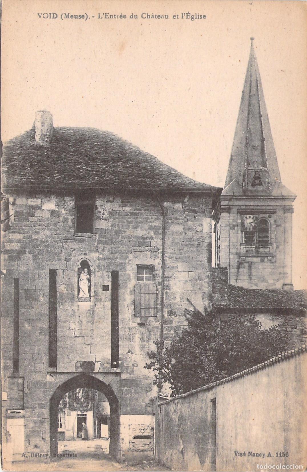 Postais: Postal de la entrada del Castillo y la Iglesia en Void, Francia