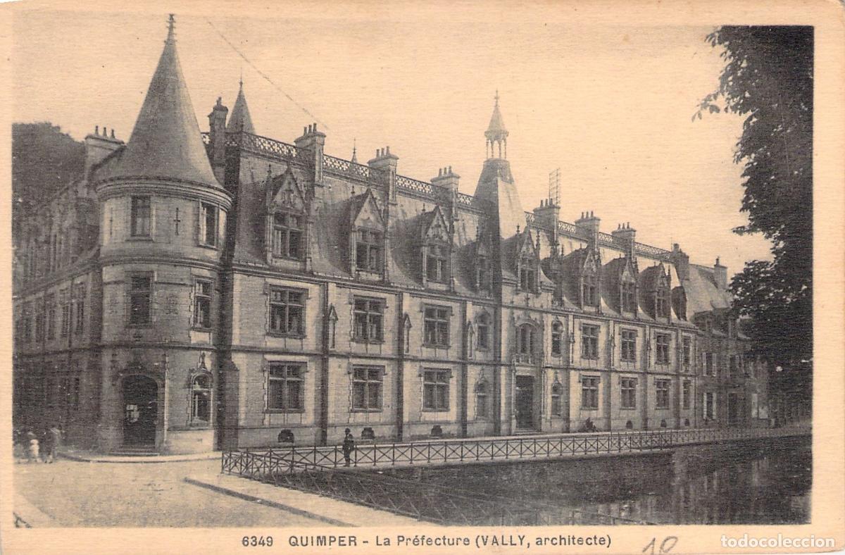 Postais: Postal de la Prefectura de Quimper en Francia