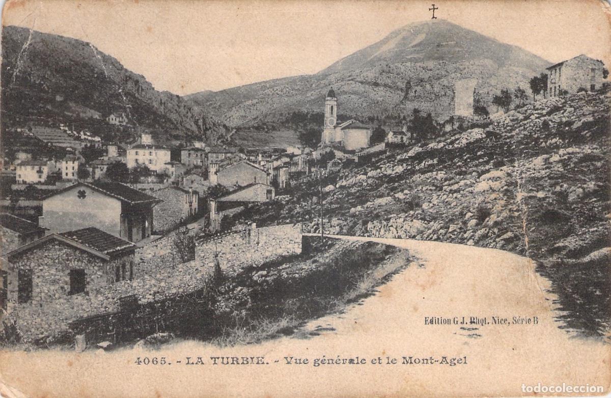 Cartoline: Postal de La Turbie y el Monte Agel en Francia