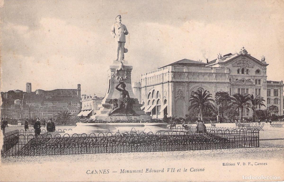 Postcards: Postal de Cannes Monumento Edouard VII y Casino en Francia