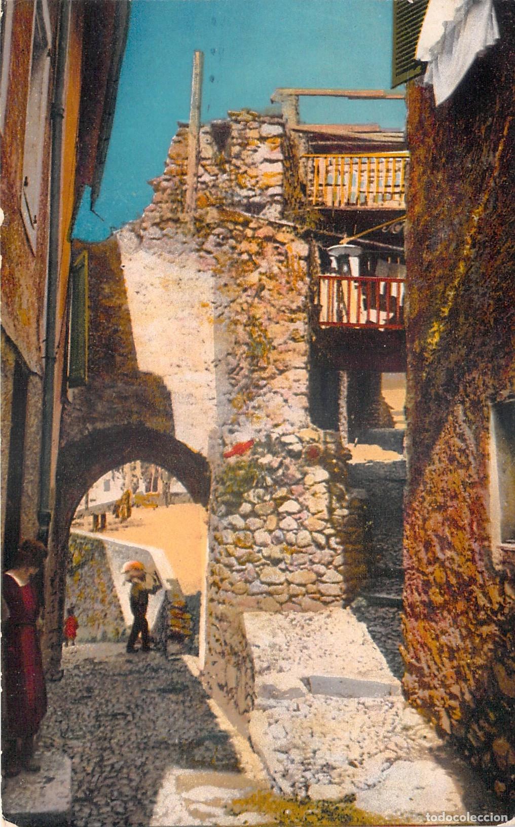 Cartoline: Postal de Saint-Martin-Vesubie calle y Porte Sainte-Anne