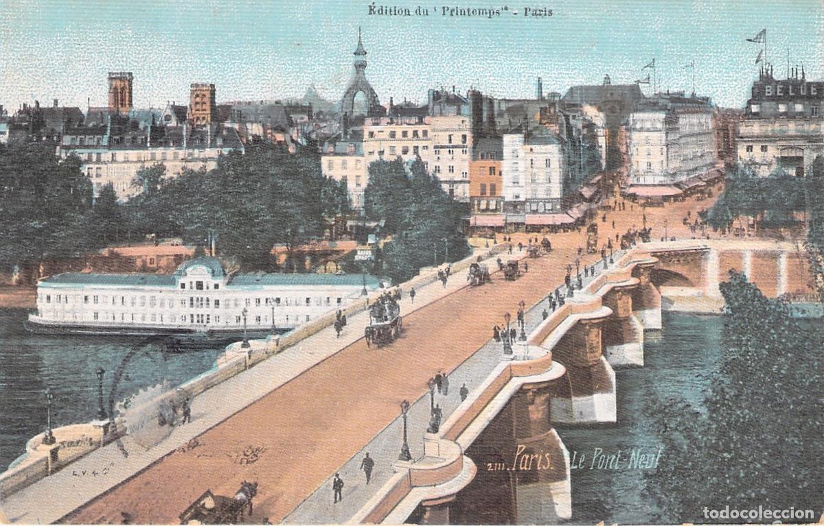 Postkarten: Postal de Paris: El Pont Neuf sobre el r&iacute;o Sena