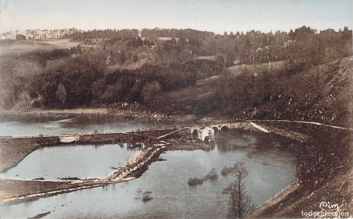 Postkarten: Postal de Francia - El antiguo puente de Gotis sumergido en Angles-sur-Tarn