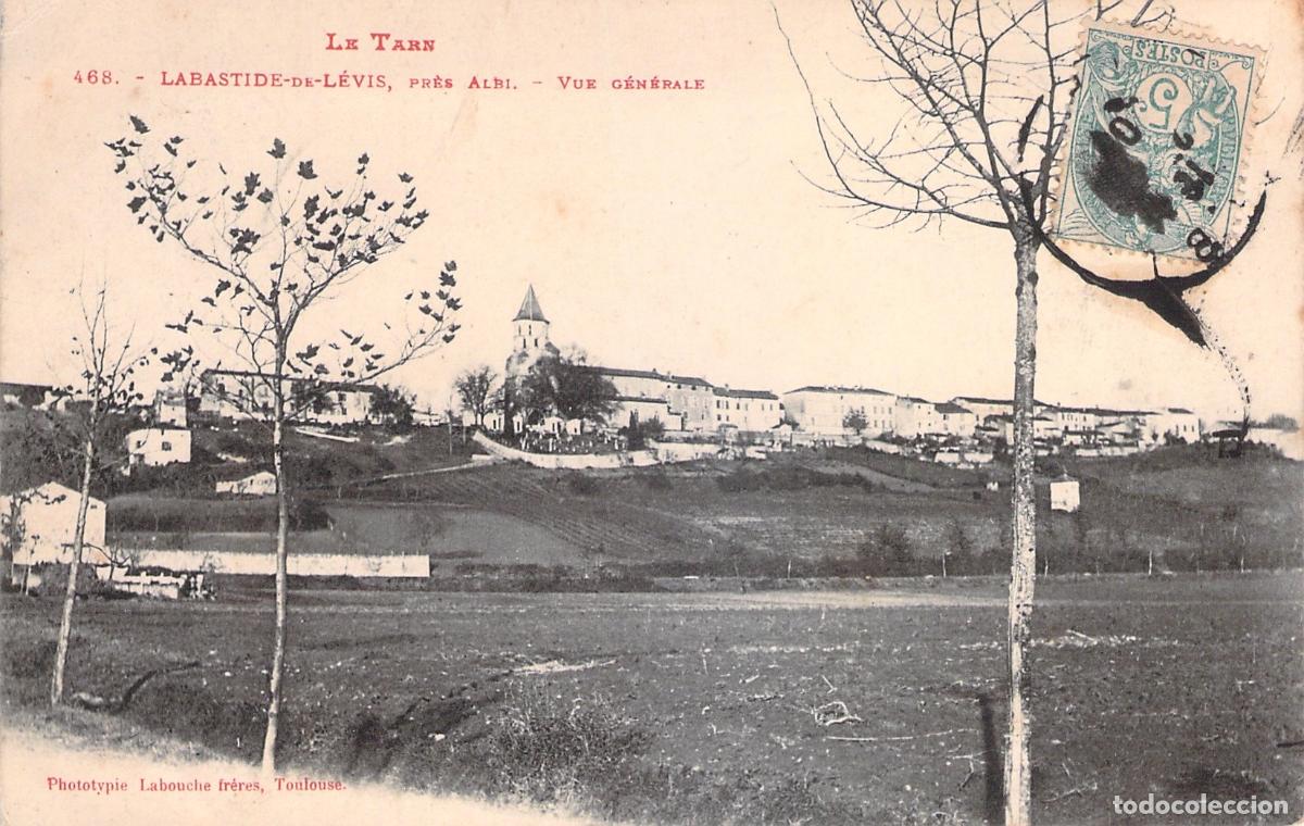 Postkarten: Postal de Labastide-de-L&eacute;vis, vista general del pueblo en Francia