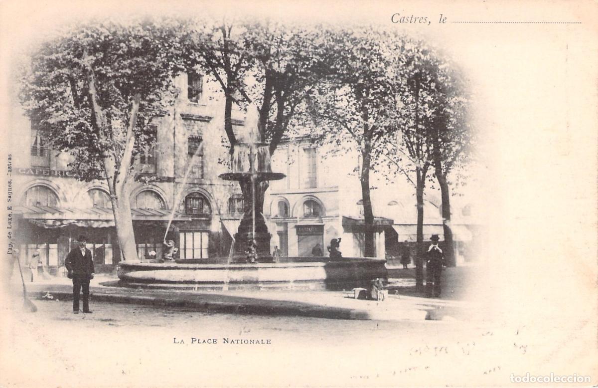 Postkarten: Postal de La Place Nationale en Castres, Francia