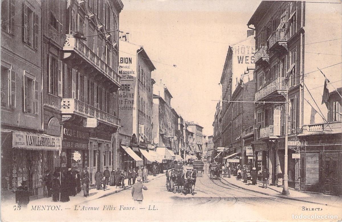 Cartoline: Postal de Avenue F&eacute;lix Faure en Menton, Francia
