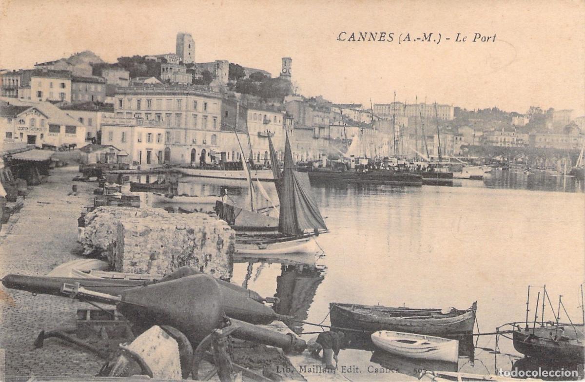 Cartoline: Postal de Cannes Francia Puerto y Barcos