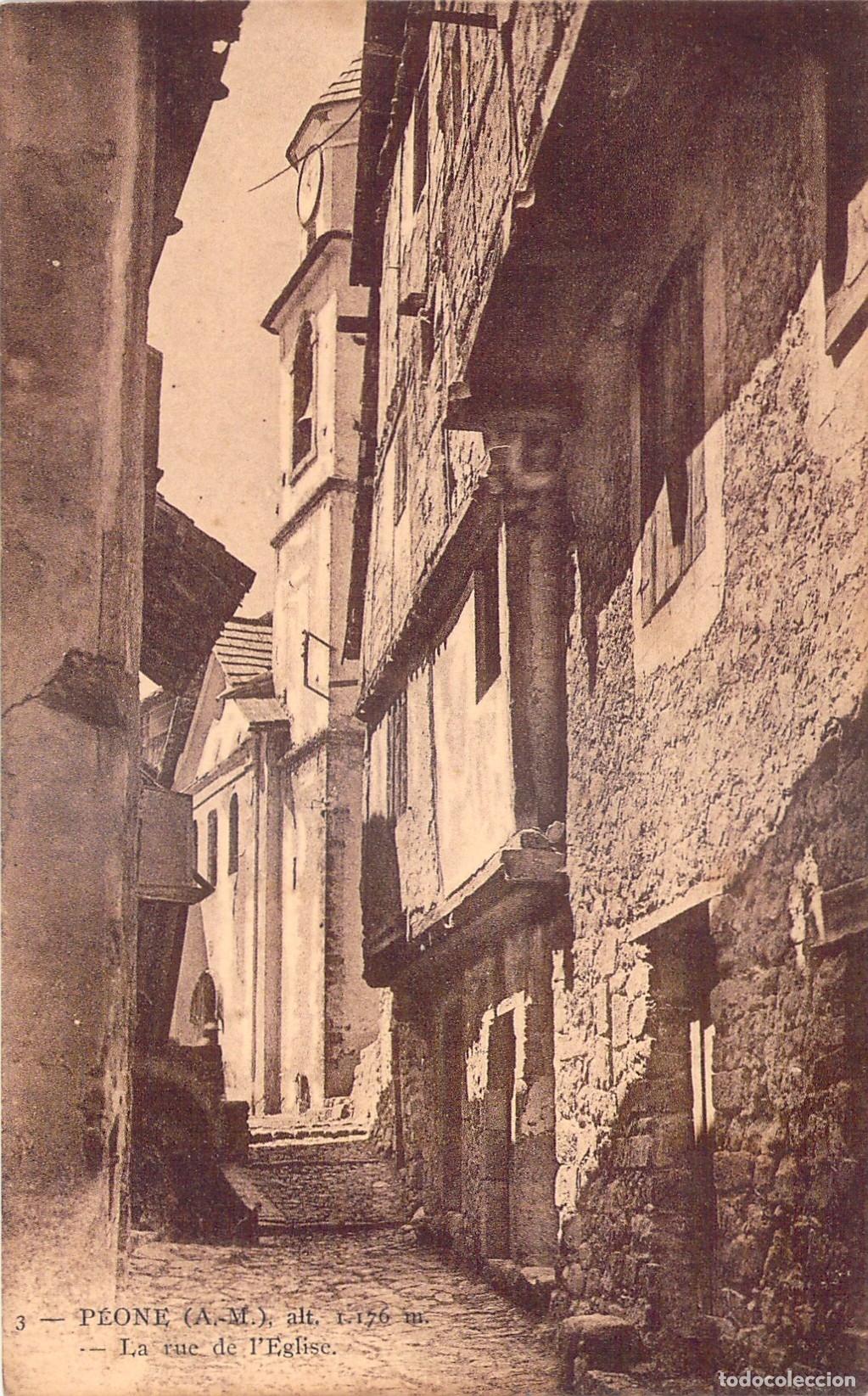 Cartoline: Postal de calle en Peone, Alpes Mar&iacute;timos, Francia