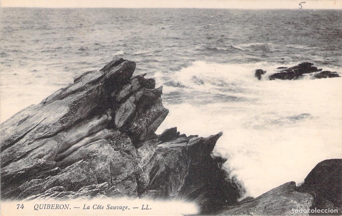 Cartoline: Postal de la Costa Salvaje en Quiberon Francia