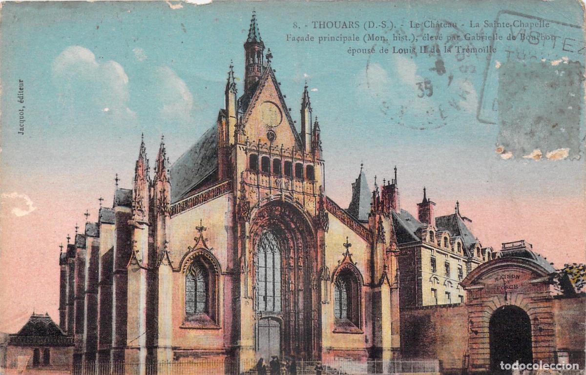 Cartoline: Postal de la Sainte-Chapelle en el Castillo de Thouars, Francia