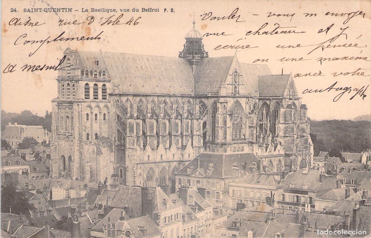 Cartoline: Postal de la Bas&iacute;lica de Saint-Quentin en Francia