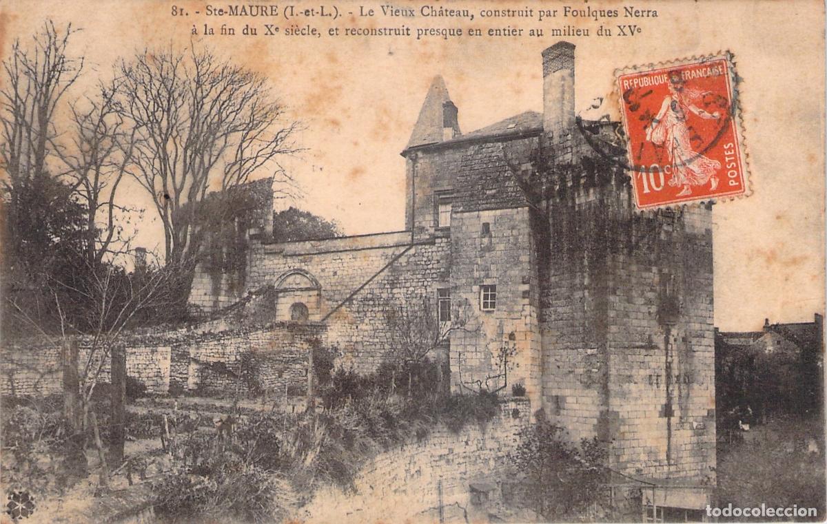 Postales: Postal de Le Vieux Ch&acirc;teau en Sainte-Maure de Touraine