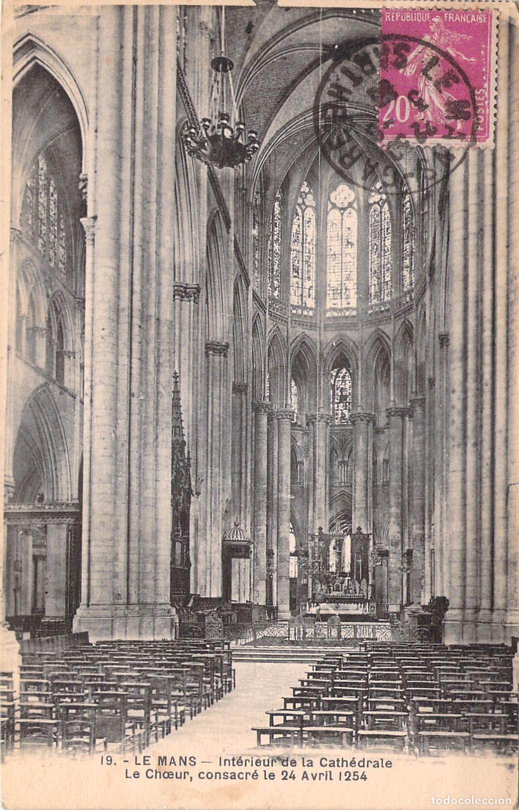 Postkarten: Postal de la Catedral de Le Mans Interior