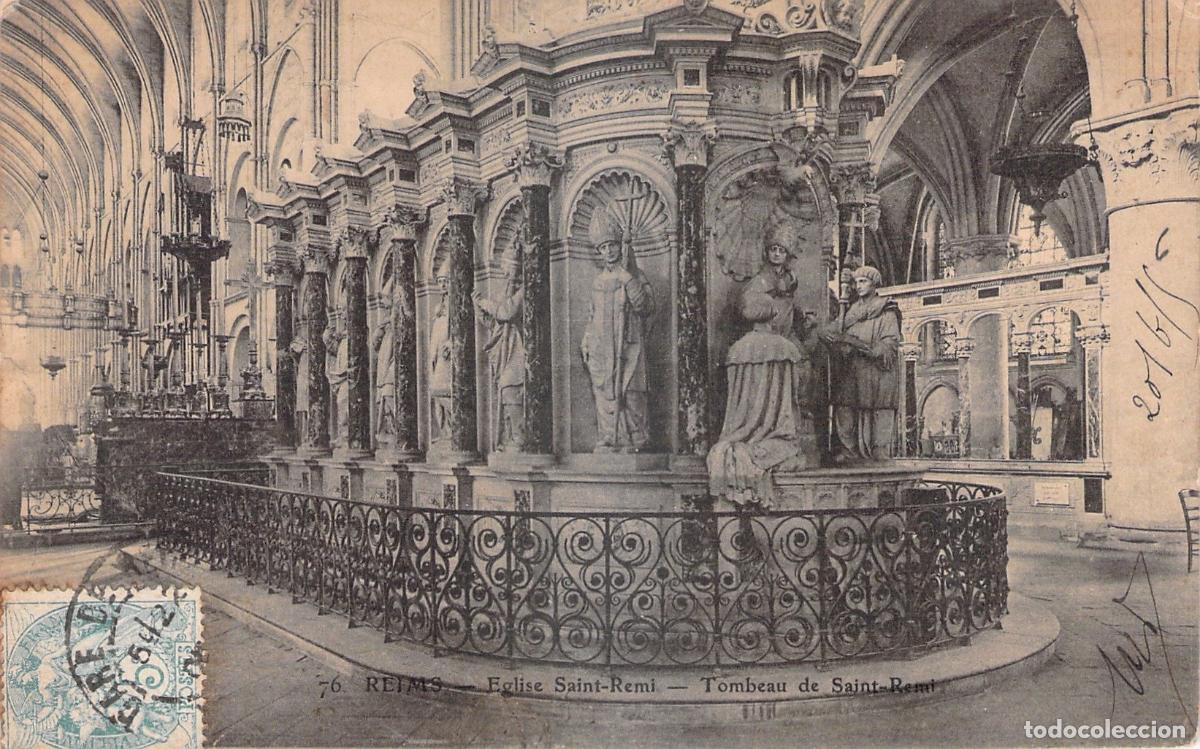 Cartes Postales: Postal de la Bas&iacute;lica de Saint-Remi, Tumba de San Remigio en Reims